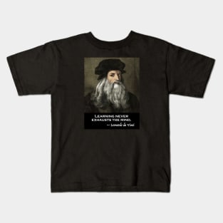 Leonardo da Vinci Inspirational Quote Kids T-Shirt